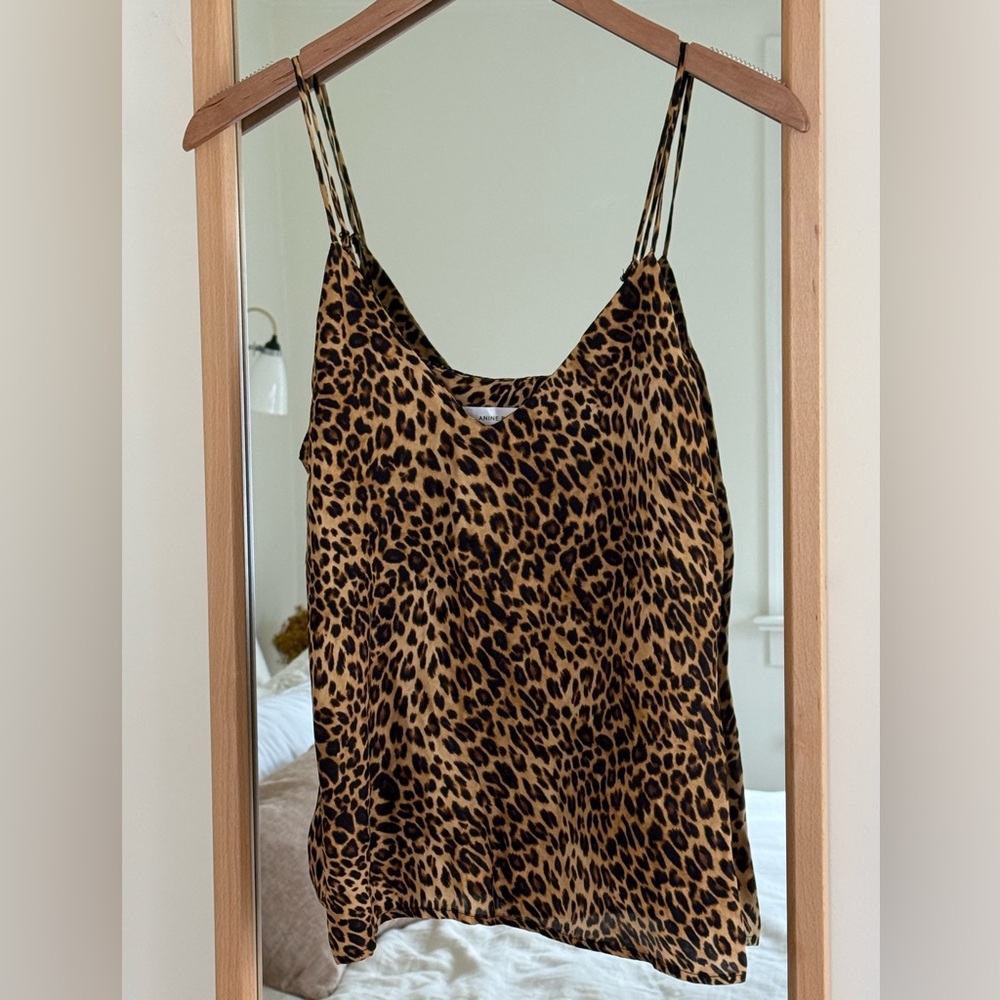 Anine Bing leopard print silk cami